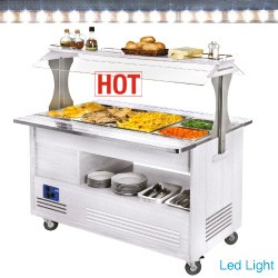  Warm buffet, bain-marie, 4x GN 1/1-150 (wit hout), 1440x660(960)xh1405