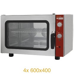  Elektrische convectieoven 4x 600x400 mm + manuele bevochtiger, 825x685xh560