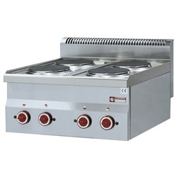  Elektrisch fornuis 4 kookplaten -Top-, 600x600xh280/400
