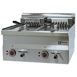  Elektrische friteuse, 2 kuipen 10 liter -Top-, 600x600xh280/400