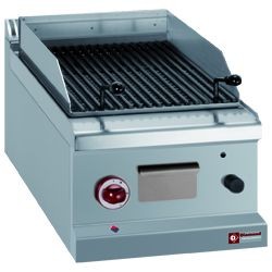 Lavasteengrill op gas, braadrooster in -O- -Top-, 400x700xh250/320