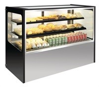 GG216  RVS display vitrine 300 ltr, 1200(h)900(b)715(d).