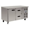GD873  Polar RVS werkbank 1 deur/2 lades koeling