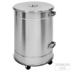 Vuiinisbak met deksel op wielen 50 liter.