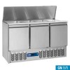  Gekoelde saladette 4x GN 1/1 - 150 mm, reserve 3 deuren GN 1/1, 380 liter, 1365x700xh870/1180