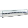 Gekoelde structuur GN 7x 1/3, 1x 1/2, met rechte ruit, 1980x384xh387