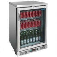 CE205  Polar rvs bardisplay enkele klapdeur, 925(h)600(b)540(d)