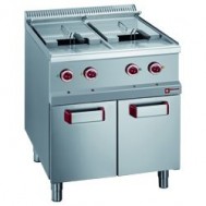  Elektrische friteuse 2 kuipen 13 liter op kast,  700x700xh850/920