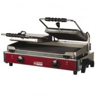  Elektrische panini grill DUBBEL, geribde platen, 620x435xh240