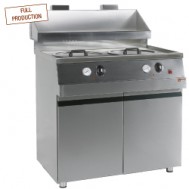  Friteuse op gas - 2 ronde kuipen (voor grote bereidingen), 970x890xh930/1270