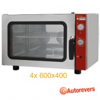  Elektrische convectieoven 4x 600x400 mm + manuele bevochtiger, 825x685xh560