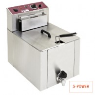  Elektrische friteuse tafelmodel "S-POWER" 12 liter + kraan, 325x430xh510